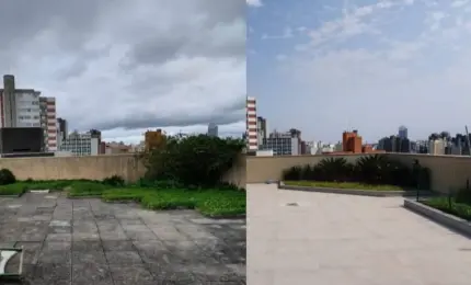 Reforma em área externa